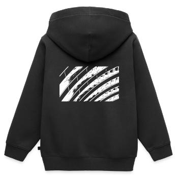 Construction de poutres en acier vintage - Sweat Premium à capuche zippé enfant bio - noir - Dos - AI Model Kid Male (0cm)