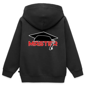 teacher master - Kinder Premium Organic Zip Hoodie - Schwarz - Hinten - AI Model Kid Male (0cm)