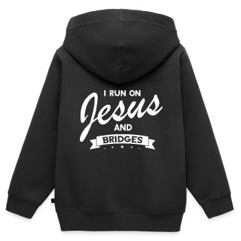 Laboratoire dentaire et technologie dentaire pour cliniques dentaires - Sweat Premium à capuche zippé enfant bio - noir - Dos - AI Model Kid Male (0cm)