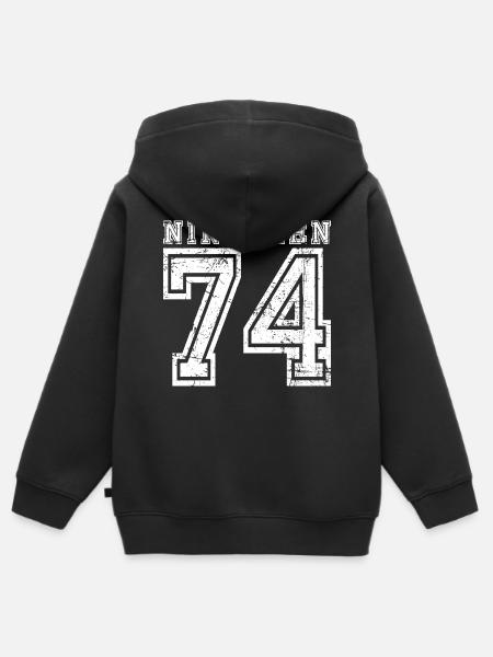 NINETEEN 1974 - Kids Premium Organic Zip-up Hoodie - black