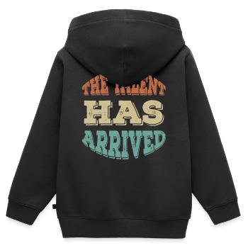 Le talent est arrivé - Sweat Premium à capuche zippé enfant bio - noir - Dos - AI Model Kid Male (0cm)