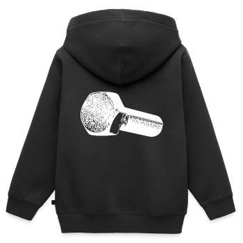 Workshop Screwdriver Screwdriver Papa Screw - Kids Premium Organic Zip-up Hoodie - black - Back - AI Model Kid Male (0cm)