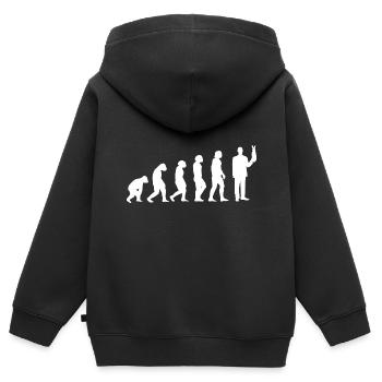 Lapin lapin lapin - Sweat Premium à capuche zippé enfant bio - noir - Dos - AI Model Kid Male (0cm)