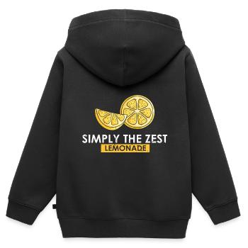 Limonade Limonade Limonade Limonade Stand Design - Sweat Premium à capuche zippé enfant bio - noir - Dos - AI Model Kid Male (0cm)
