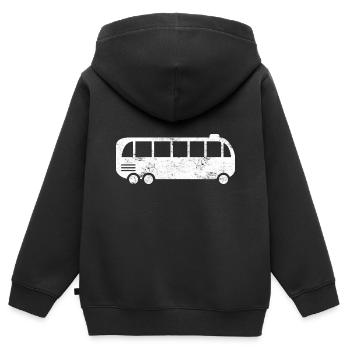 Reise Urlaub Reisen - Kinder Premium Organic Zip Hoodie - Schwarz - Hinten - AI Model Kid Male (0cm)