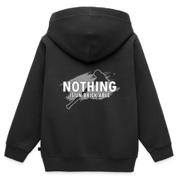 Hausabriss und Renovierungs Design - Kinder Premium Organic Zip Hoodie - Schwarz - Hinten - AI Model Kid Male (0cm)