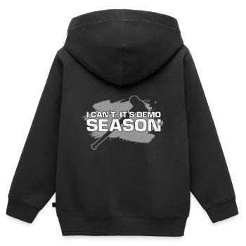 Démolition et rénovation de maisons - Sweat Premium à capuche zippé enfant bio - noir - Dos - AI Model Kid Male (0cm)
