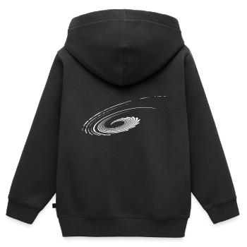 Geometrische Planenten Parabeln Ellipsen Linien - Kinder Premium Organic Zip Hoodie - Schwarz - Hinten - AI Model Kid Male (0cm)