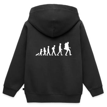 Reisen Reise Urlaub - Kinder Premium Organic Zip Hoodie - Schwarz - Hinten - AI Model Kid Male (0cm)