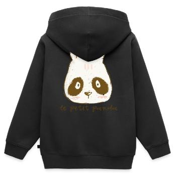 le petit panda - Kinder Premium Organic Zip Hoodie - Schwarz - Hinten - AI Model Kid Male (0cm)
