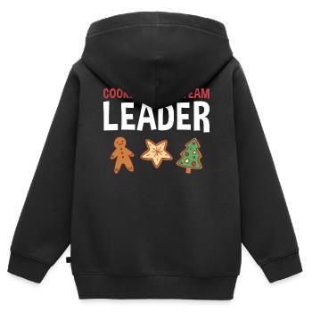 Cookie Baking Team Leader Cookie - Kinder Premium Organic Zip Hoodie - Schwarz - Hinten - AI Model Kid Male (0cm)