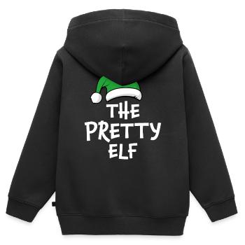 Le Joli Elfe - Sweat Premium à capuche zippé enfant bio - noir - Dos - AI Model Kid Male (0cm)