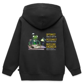 Nuklearingenieur für Kernkraftwerk und Kernenergie - Kinder Premium Organic Zip Hoodie - Schwarz - Hinten - AI Model Kid Male (0cm)