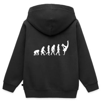 Breakdance Evolution - dance dancers street dance - Kids Premium Organic Zip-up Hoodie - black - Back - AI Model Kid Male (0cm)