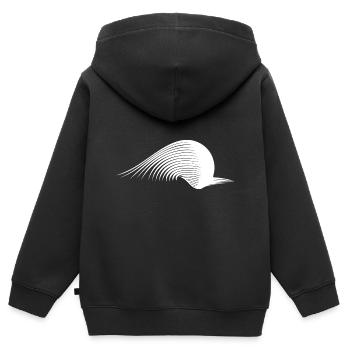 Gravitationsfeld Punkt in der Raumzeit Masse - Kinder Premium Organic Zip Hoodie - Schwarz - Hinten - AI Model Kid Male (0cm)