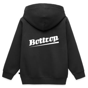 Bottrop - Textdesign mit Stadtnamen - Kinder Premium Organic Zip Hoodie - Schwarz - Hinten - AI Model Kid Male (0cm)