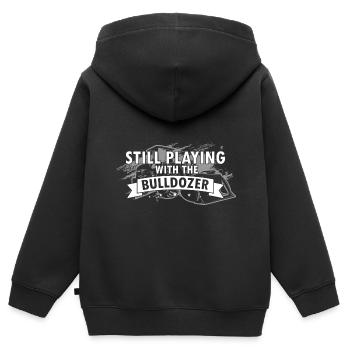 Démolition et rénovation de maisons - Sweat Premium à capuche zippé enfant bio - noir - Dos - AI Model Kid Male (0cm)