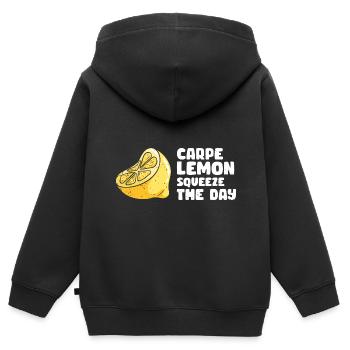 Limonade Limonade Limonade Limonade Stand Design - Sweat Premium à capuche zippé enfant bio - noir - Dos - AI Model Kid Male (0cm)
