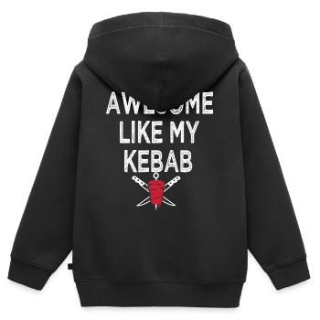 Toll wie mein Kebab Koch Kebab - Kinder Premium Organic Zip Hoodie - Schwarz - Hinten - AI Model Kid Male (0cm)
