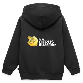 Limonade Limonade Limonade Limonade Stand Design - Sweat Premium à capuche zippé enfant bio - noir - Dos - AI Model Kid Male (0cm)