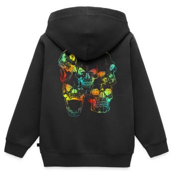 Skulls - Kinder Premium Organic Zip Hoodie - Schwarz - Hinten - AI Model Kid Male (0cm)