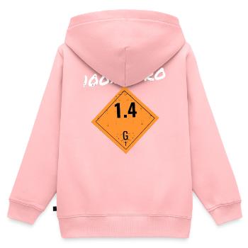 Pyro Silvester Feuerwerk - Kinder Premium Organic Zip Hoodie - Rosa - Hinten - AI Model Kid Female (0cm)
