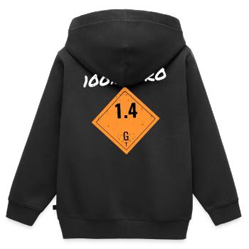 Pyro Silvester Feuerwerk - Kinder Premium Organic Zip Hoodie - Schwarz - Hinten - AI Model Kid Male (0cm)