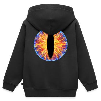 Dragon's Eye - Fire and Water - Kids Premium Organic Zip-up Hoodie - black - Back - AI Model Kid Male (0cm)