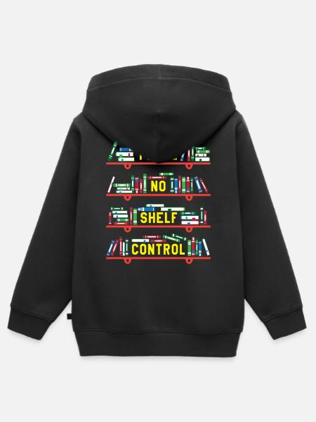 Bücher Sammeln Bibliothek - Kinder Premium Organic Zip Hoodie - Schwarz