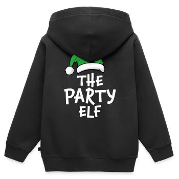 Der Partyelf - Kinder Premium Organic Zip Hoodie - Schwarz - Hinten - AI Model Kid Male (0cm)