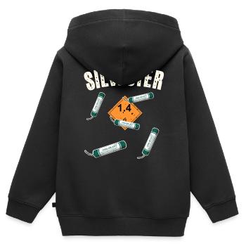 Silvester Feuerwerk - Kinder Premium Organic Zip Hoodie - Schwarz - Hinten - AI Model Kid Male (0cm)