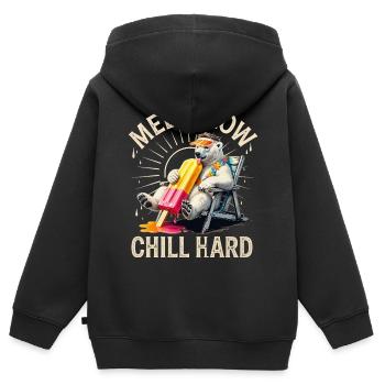 Fondre lentement Froid Dur Ours - Sweat Premium à capuche zippé enfant bio - noir - Dos - AI Model Kid Male (0cm)