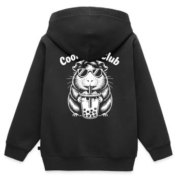 Cool Kids Club Guinea Pig - Kids Premium Organic Zip-up Hoodie - black - Back - AI Model Kid Male (0cm)