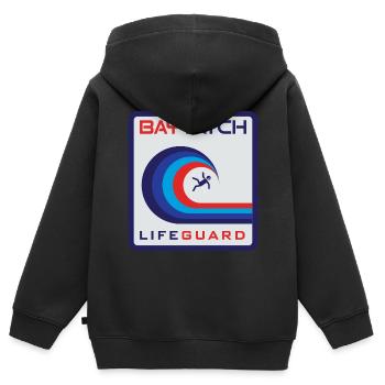 Baywatch Wave Lifeguard - Kids Premium Organic Zip-up Hoodie - black - Back - AI Model Kid Male (0cm)