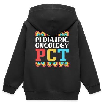 Kinderkrebs Krebs-Überlebender Krebs stinkt - Kinder Premium Organic Zip Hoodie - Schwarz - Hinten - AI Model Kid Male (0cm)