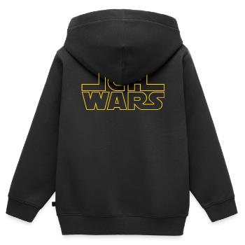 ICH WARS - für Star-Wars-Fans - Kinder Premium Organic Zip Hoodie - Schwarz - Hinten - AI Model Kid Male (0cm)
