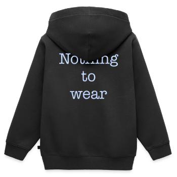 nothing to wear - Sweat Premium à capuche zippé enfant bio - noir - Dos - AI Model Kid Male (0cm)