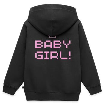 Baby Girl - Kinder Premium Organic Zip Hoodie - Schwarz - Hinten - AI Model Kid Male (0cm)