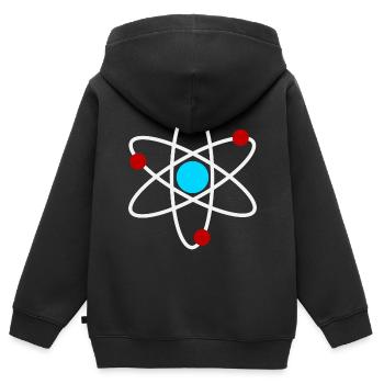 An Atom - Sweat Premium à capuche zippé enfant bio - noir - Dos - AI Model Kid Male (0cm)