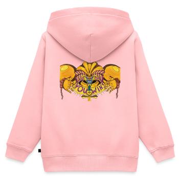 Exodia die Verbotene - Kinder Premium Organic Zip Hoodie - Rosa - Hinten - AI Model Kid Female (0cm)