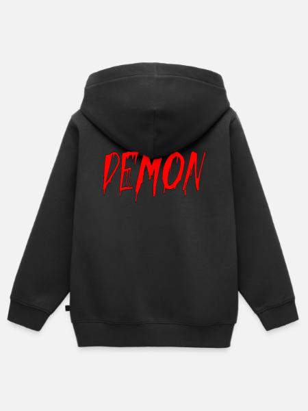 Dämon - Kinder Premium Organic Zip Hoodie - Schwarz