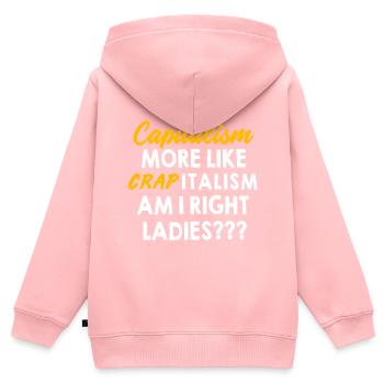Kommunismus Karl Marx Sozialismus Kapital - Kinder Premium Organic Zip Hoodie - Rosa - Hinten - AI Model Kid Female (0cm)