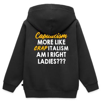 Kommunismus Karl Marx Sozialismus Kapital - Kinder Premium Organic Zip Hoodie - Schwarz - Hinten - AI Model Kid Male (0cm)
