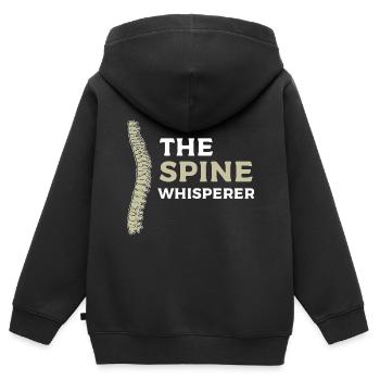 Physiotherapie - Kinder Premium Organic Zip Hoodie - Schwarz - Hinten - AI Model Kid Male (0cm)