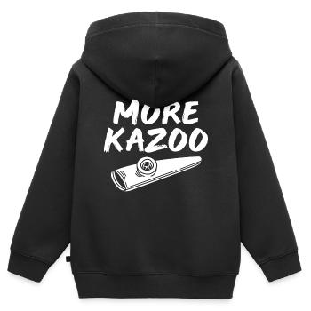 Kazoo Instrument Blasinstrument Blasmusik - Kinder Premium Organic Zip Hoodie - Schwarz - Hinten - AI Model Kid Male (0cm)