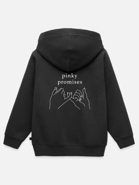 Versprechen - Kinder Premium Organic Zip Hoodie - Schwarz