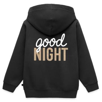 Gute Nacht - Kinder Premium Organic Zip Hoodie - Schwarz - Hinten - AI Model Kid Male (0cm)