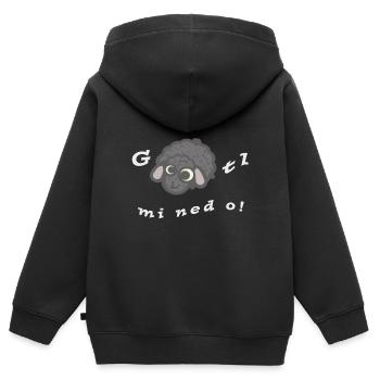 G Schaf tl mi ned o! - Kinder Premium Organic Zip Hoodie - Schwarz - Hinten - AI Model Kid Male (0cm)