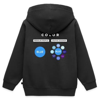 Grafiker Designerin Grafik Designer Künstlerin - Kinder Premium Organic Zip Hoodie - Schwarz - Hinten - AI Model Kid Male (0cm)