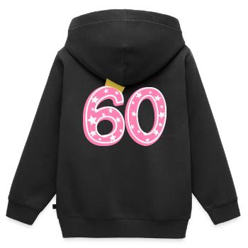 60 Krone 60. Geburtstag 60 Jahre - Kinder Premium Organic Zip Hoodie - Schwarz - Hinten - AI Model Kid Male (0cm)